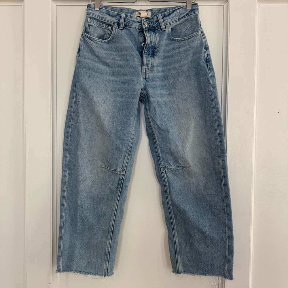 Madewell The Darted Barrel-leg Jean 100% Cotton Raw Hem